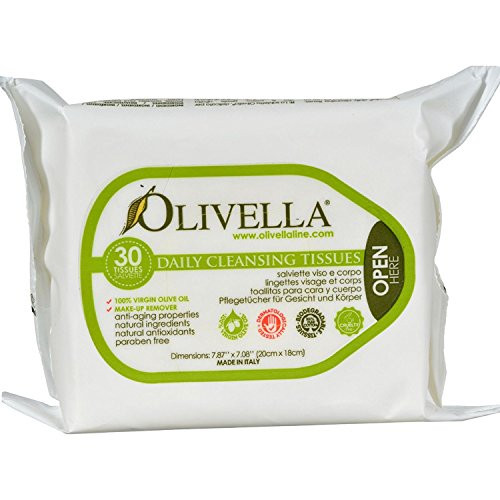 Olivella Facial Cleansing Tissues 30 Count 6 Pack