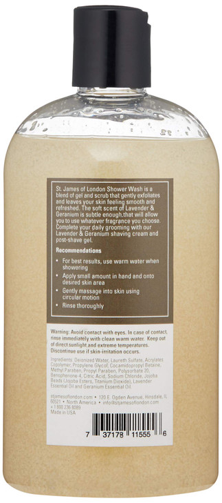 St James of London Lavender Geranium Shower Wash 169 Fl Oz