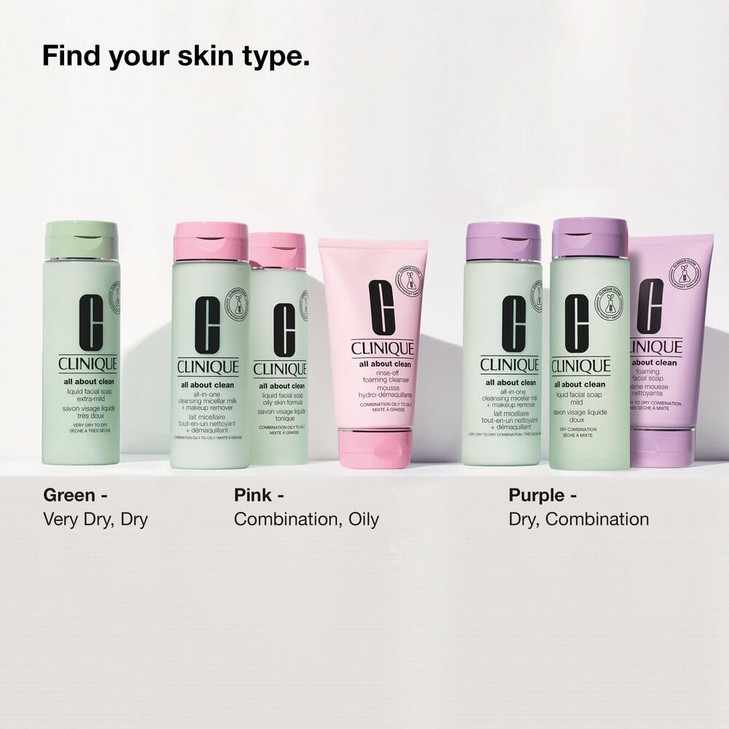 Clinique 3Step All About Clean Liquid Facial Cleanser Soap Face Wash For Oily Skin Skin Type 4 135 Fl Oz