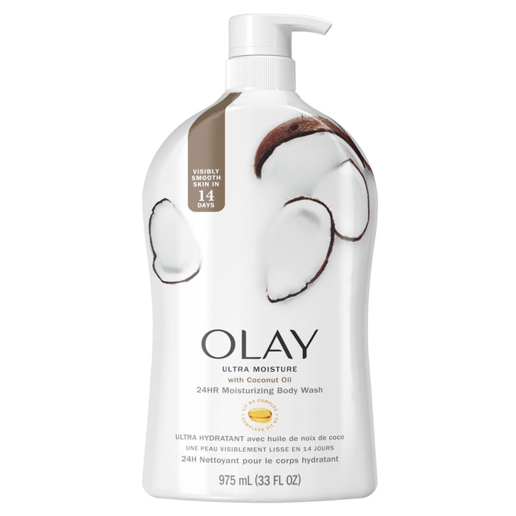 Olay Body Wash for Women Ultra Moisture 24hr Moisturizing Hydrating Refreshing B3 Vitamin Complex Free of Parabens Phtha