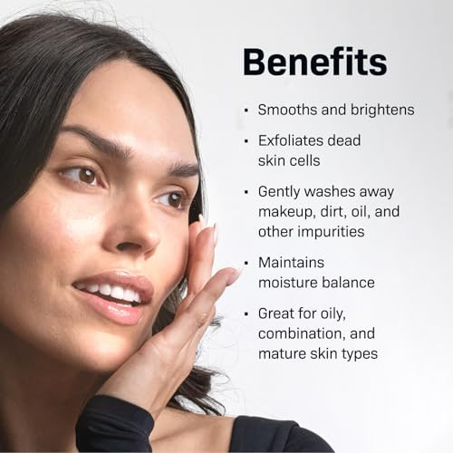 Revision Skincare Brightening Facial Wash Exfoliating Face Cleanser with Vitamin C and Vitamin E 67 fl oz