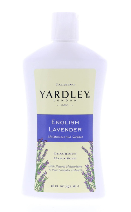Yardley London English Lavender Luxurious Hand Soap Moisturizes Soothes with Essential Oils 16 FL OZ 473ml 5 Pack