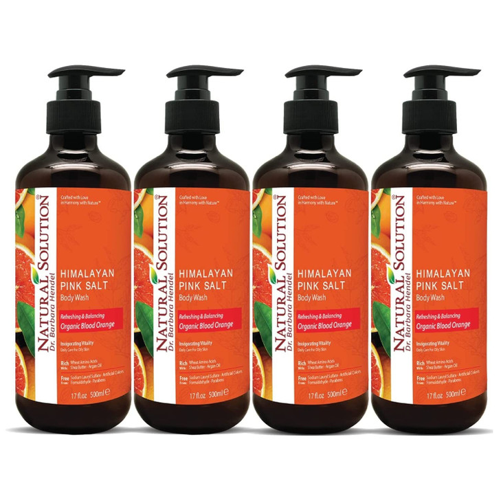 Natural Solution Body Wash Revitalizes Refreshing Your Skin Formulated with Organic Blood Orange Extracts with Himalayan