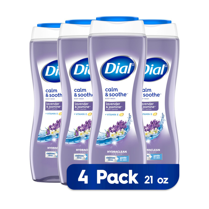 Dial Body Wash Lavender Jasmine 21 Ounce Pack of 4