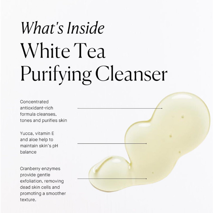 ARCONA White Tea Purifying Water Based Cleanser For Sensitive Skin Gentle Face Wash For Women Exfoliating Face Wash Cran