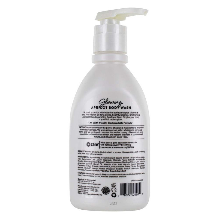 Jason Natural Products Apricot Satin Shower Body Wash 30 Fl Oz 3 Count Pack of 1