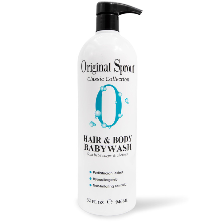 Original Sprout Baby Shampoo and Body Wash Hypoallergenic Formula with Organic Calendula Rosemary for Sensitive Hair Ski