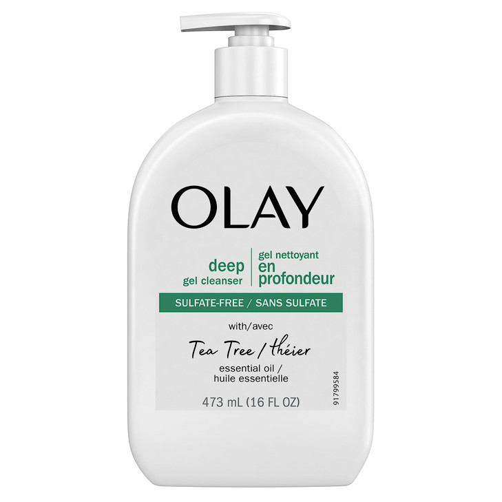 Olay Deep Gel Cleanser with Tea Tree Essential Oil 16 Oz