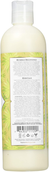 Nubian Heritage Indian Hemp Body Wash Indian Hemp 13 OZ Pack of 3