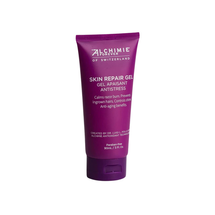 Alchimie Forever Skin Repair Gel Oil Free Gel for Post Shave Care of the Face and Body with Rosemary and Turmeric Soothi