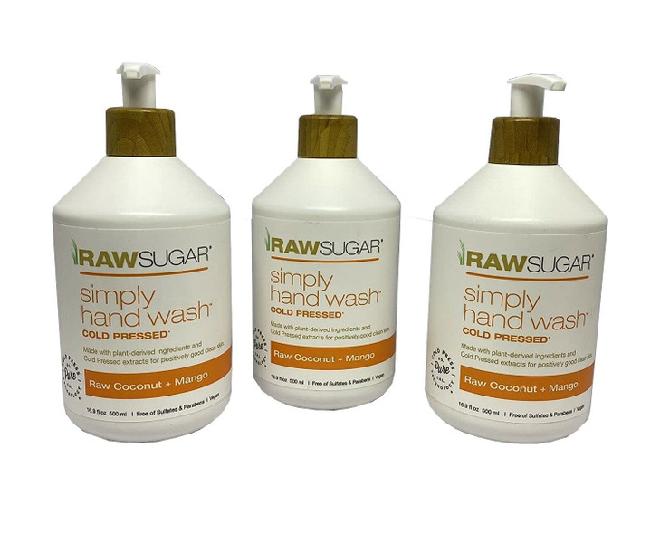 Raw Sugar Living Hand Wash Raw Coconut Mango 169 oz 3 pack