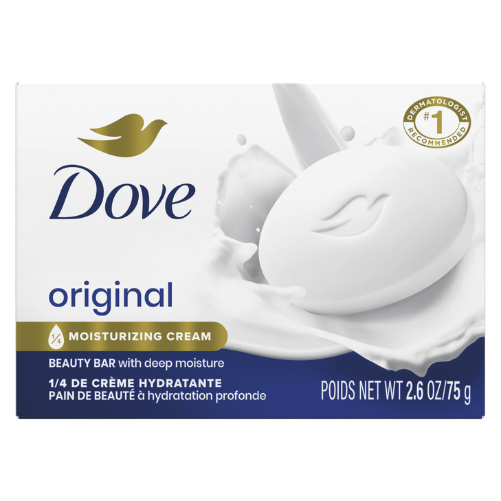 Dove Beauty Bar Soap Original Pack of 36 for Soft Smooth Skin with 14 Moisturizing Cream 26 oz