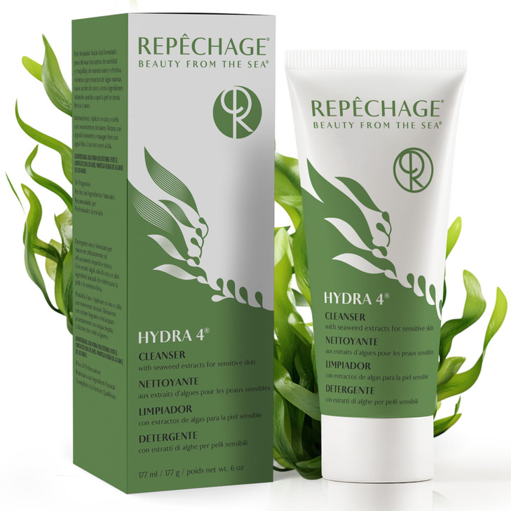 Repechage Hydra 4 Cleanser for Sensitive Skin Gentle Daily Facial Cleanser with Seaweed Extracts Coconut Olive Oils Lact
