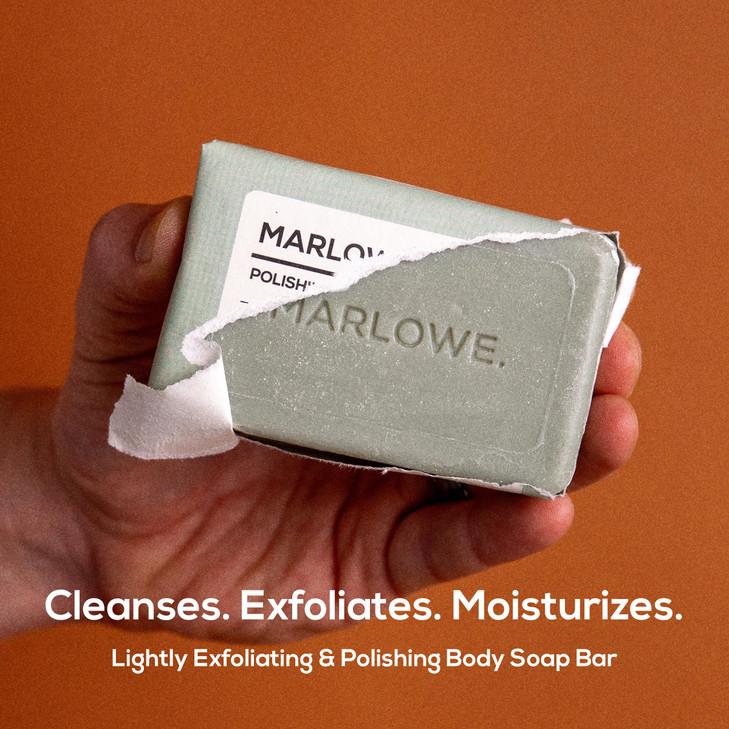 MARLOWE No 108 Lightly Exfoliating Soap Bar 7oz 6 Bars Polishing Moisturizing Cleansing Bar Soap for Men Made with Natur