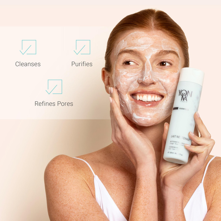 YONKA LAIT NETTOYANT Delicate Cleansing Milk for Dry or Mature Skin Types To Remove Eye and Face Makeup 66 Ounce 200 Mil