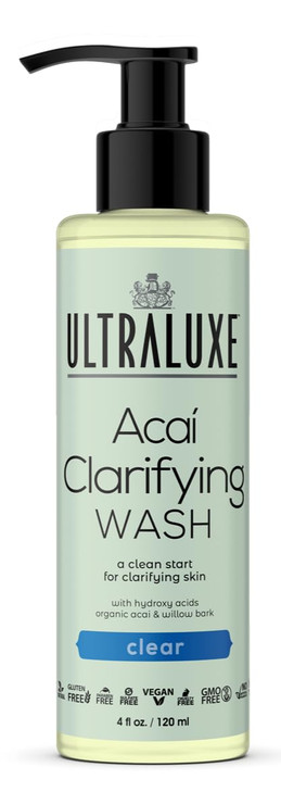 ULTRALUXE SKIN CARE Acai Clarifying Wash 4 Fl Oz