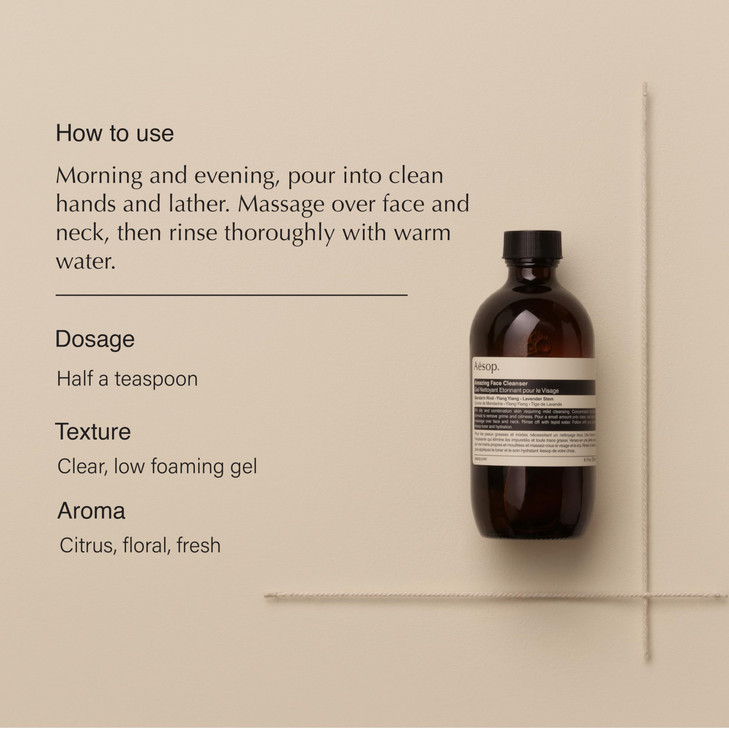 Aesop Amazing Face Cleanser Non Drying Concentrated Low Foaming Daily Cleanser Cleanse Skin of Oil and Grime Without Dis