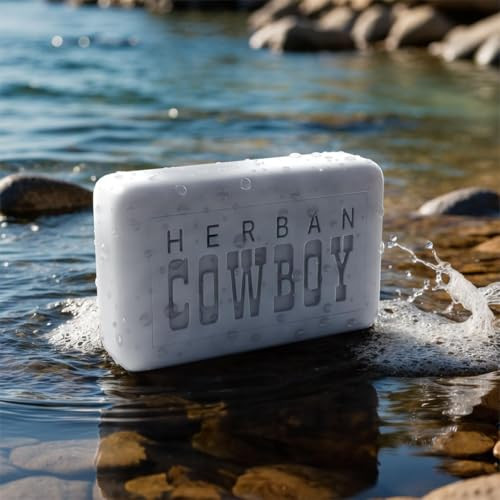 Herban Cowboy Sport Body Soap with Hints of Lemon Lavender and Patchouli 5 oz 6 Count Dusk