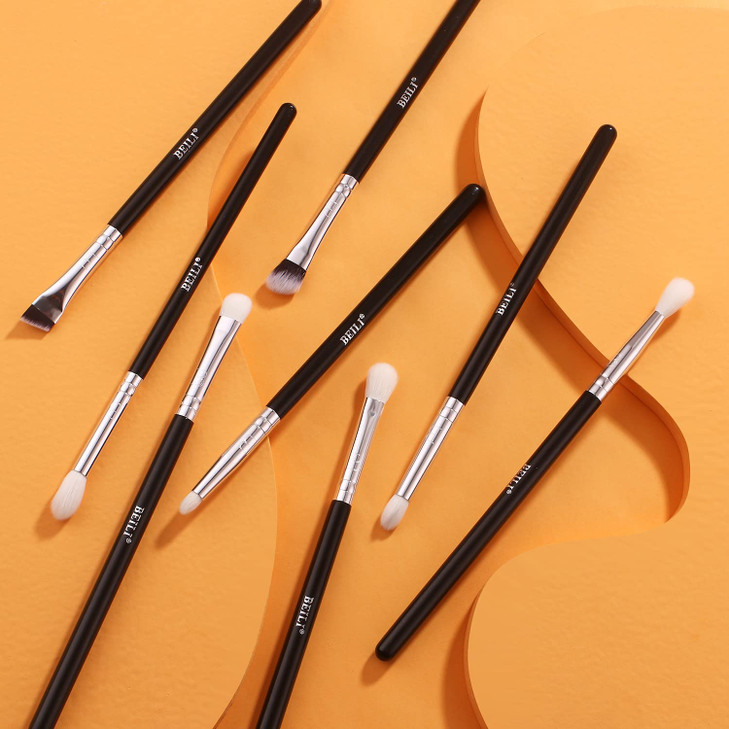 BEILI Eyeshadow Brush Set Professional Eye Blending Brushes for Lid Small Soft Eye Brushes 8pcs Natural Goat Hair Eye Makeup Brushes Set online at globaldelivered