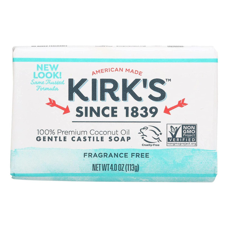 Kirks Original Coco Castile Soap Fragrance Free 4 oz MultiPack