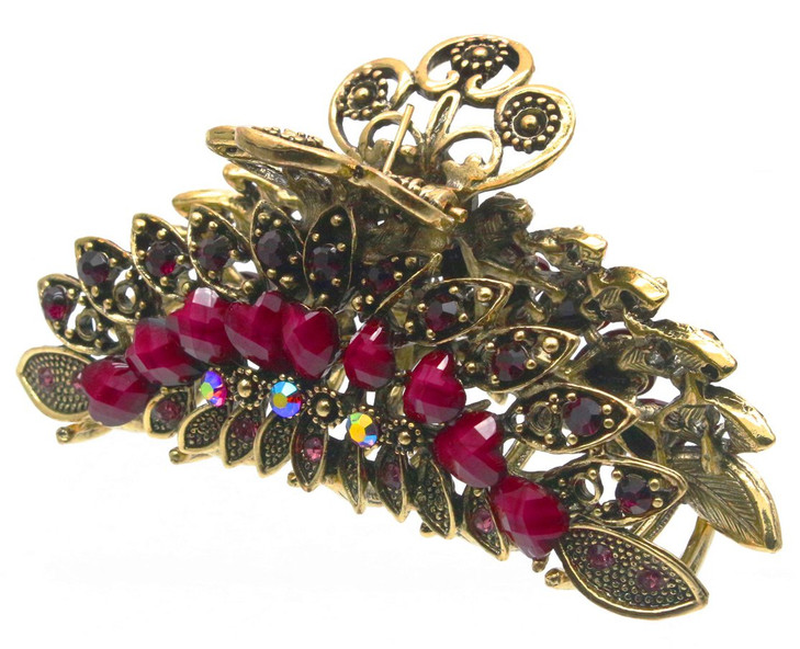 Fashion & Lifestyle Large Metal Alloy Hair Claw Jaw Clip for Women and Girls - Pretty Strong Clamp Non-Slip Barrette Hair Updo Grip Bath Accessories online at globaldelivered