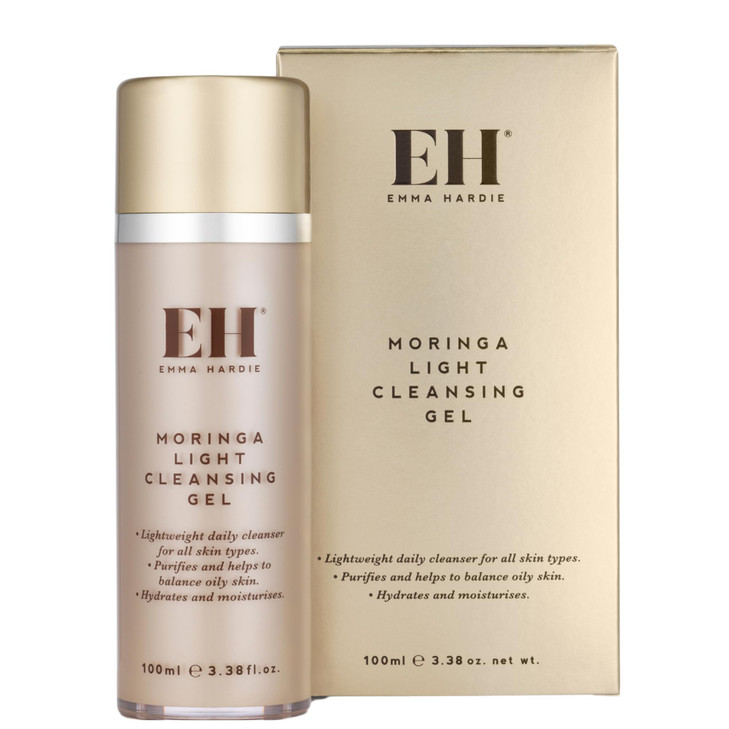 Emma Hardie 100ml Moringa Light Cleansing Gel for Daily Use Clears Purifies Helps to Balance Oily Skin Hydrates Moisturi