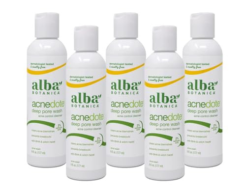Alba Botanica Acnedote Deep Pore Wash 6 Oz 5 Pack