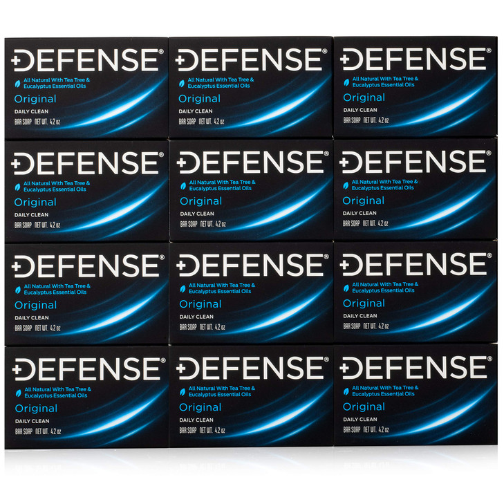 Defense Soap 12pk All Natural Tea Tree Bar Soap for Men Made by Wrestlers with Tea Tree Oil Eucalyptus Oil to Promote He