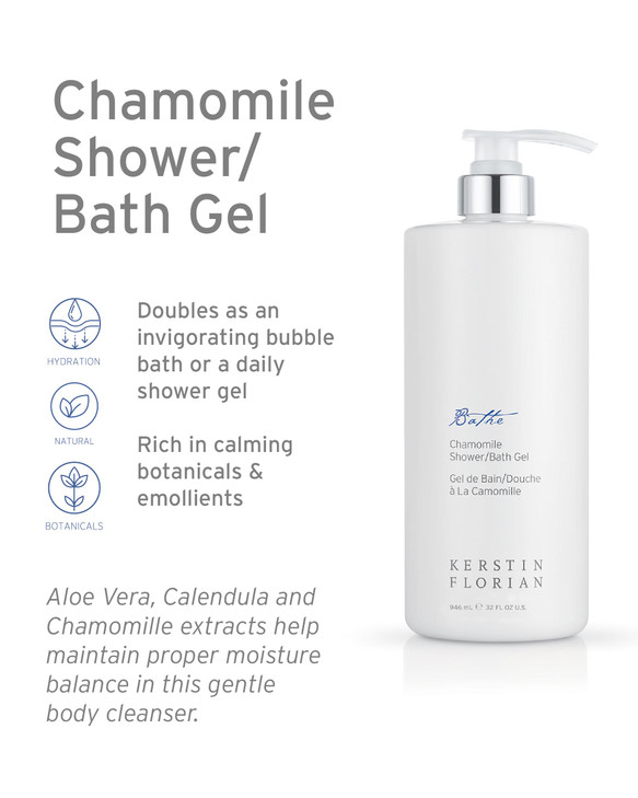 Kerstin Florian Chamomile Shower and Bath Gel Aromatherapy Body Wash 32 fl oz