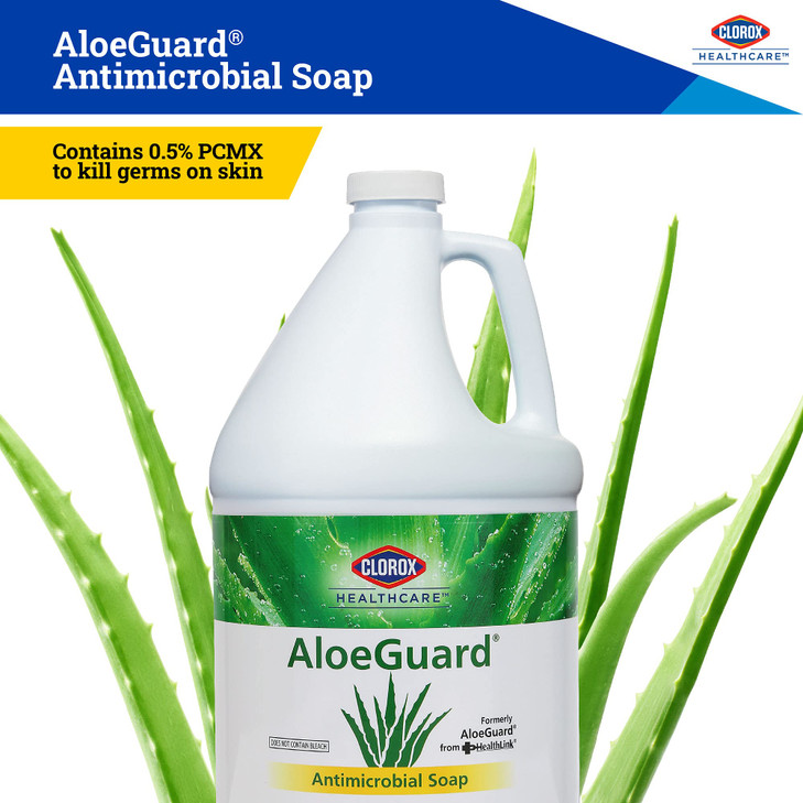 Clorox Healthcare AloeGuard Antimicrobial Liquid Hand Soap Refill Gentle and Moisturizing Hand Soap with Aloe Vera Handw