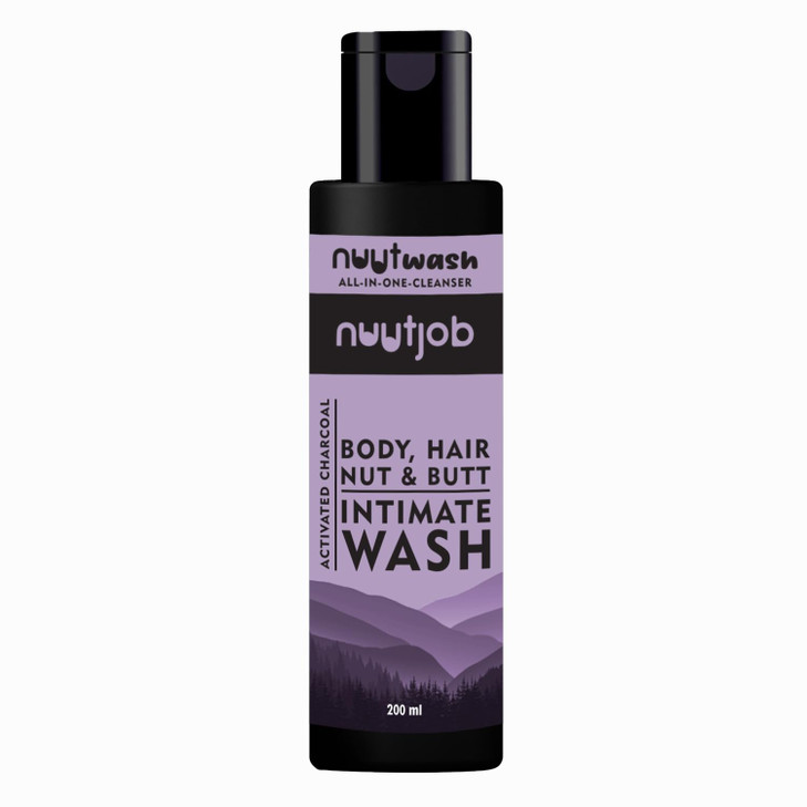 Nuutwash Activated Charcoal All in One Intimate Wash 67 Fl Oz Intimate Nut Butt Body Hair Wash Ball Deodorant Hygiene Wa