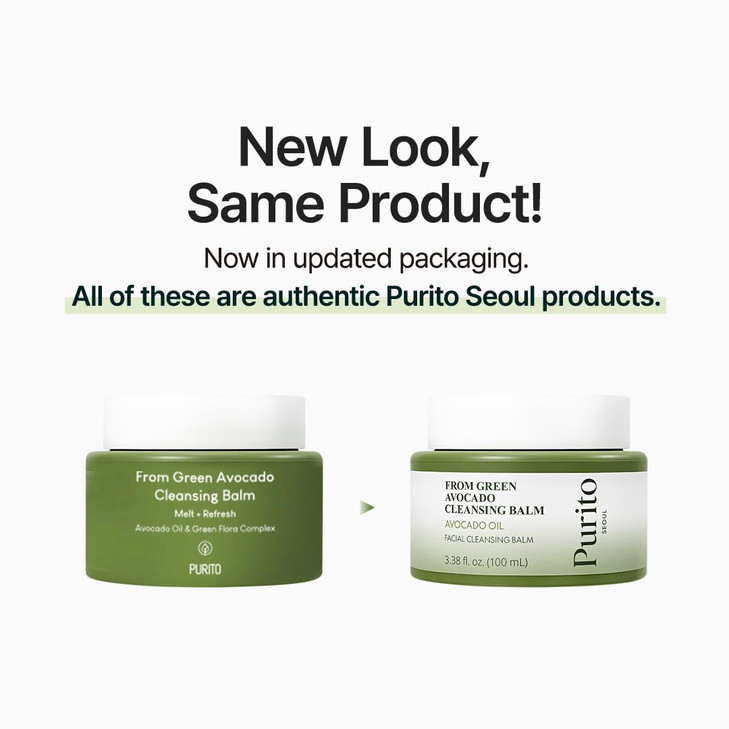 PURITO From Green Avocado Cleansing Balm 100ml 338 fl oz MeltIn Moisture with Avocado Oil Vegan CrueltyFree Suitable for