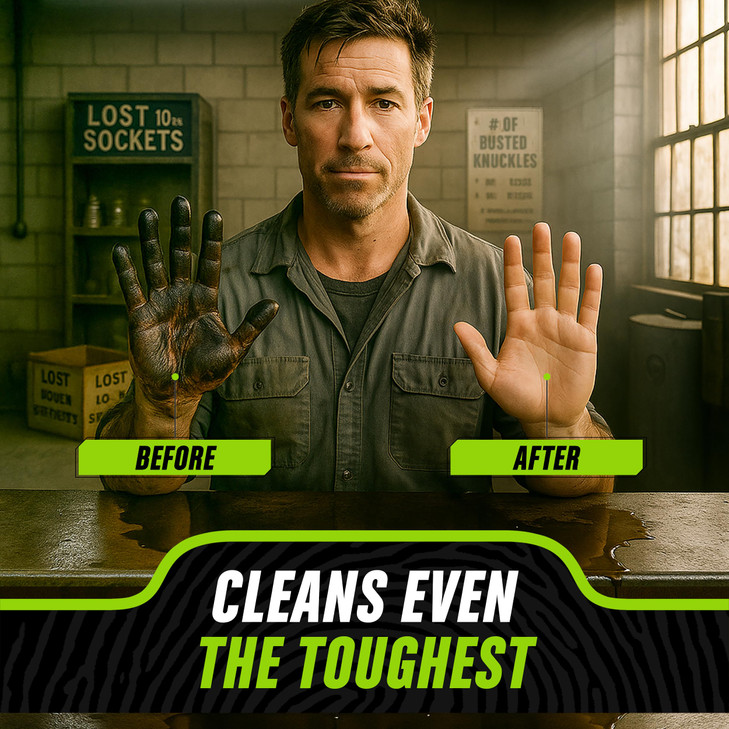 Grip Clean HeavyDuty Hand Cleaner for Mechanics with Nail Brush Moisturizing Coconut Oil Hand Cleaner Liquid Hand Soap w
