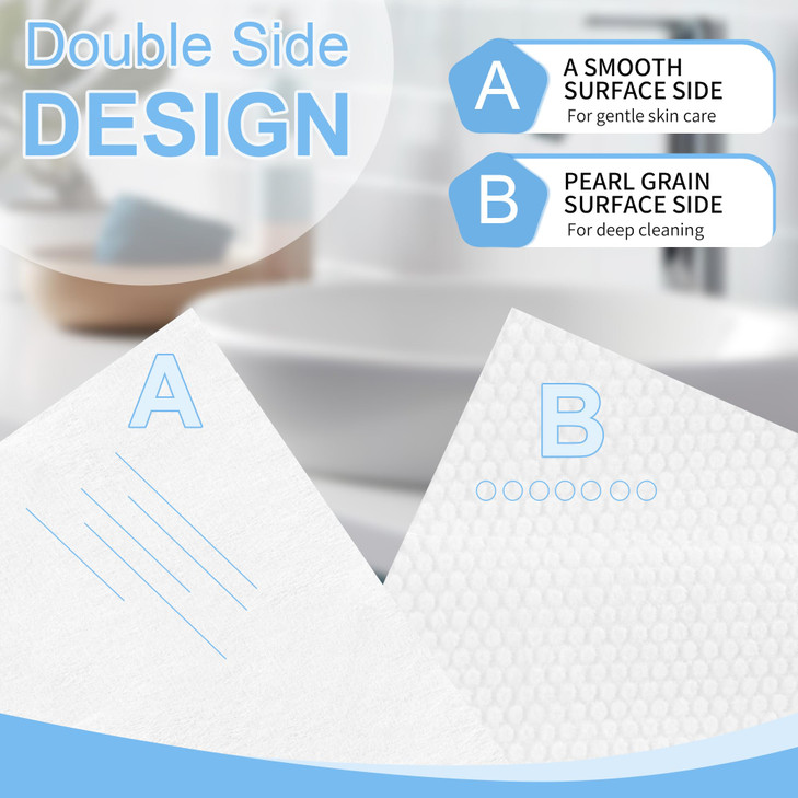 GRANNY SAYS Disposable Face Towel Face Towelettes Disposable Biobased 50 Count Extra Thick Soft Face Towels Clean Skin T