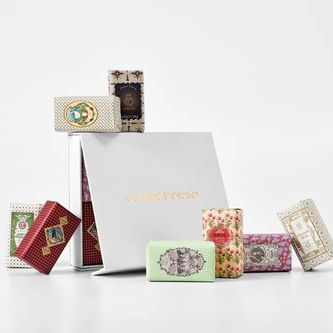Claus Porto Classico 8 Mini Soaps Gift Box Rich Smooth Creamy Handcrafted Individually Wrapped Aromatic Luxurious Long L