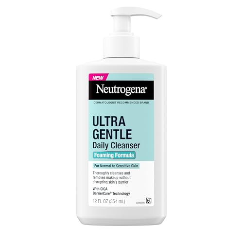 Neutrogena Ultra Gentle Foaming Facial Cleanser Foaming Face Wash for Sensitive Skin Gently Cleanses Away Dirt Oil Makeu