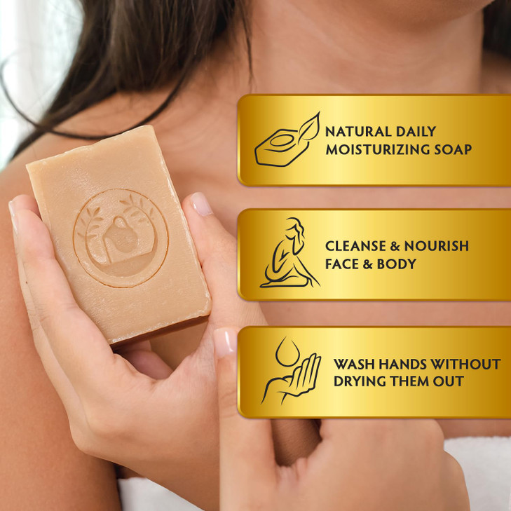 Ancient Greek Remedy Organic Face and Body Soap Bars for Dry Normal and Sensitive Skin Gentle Wash Treatment for Women a