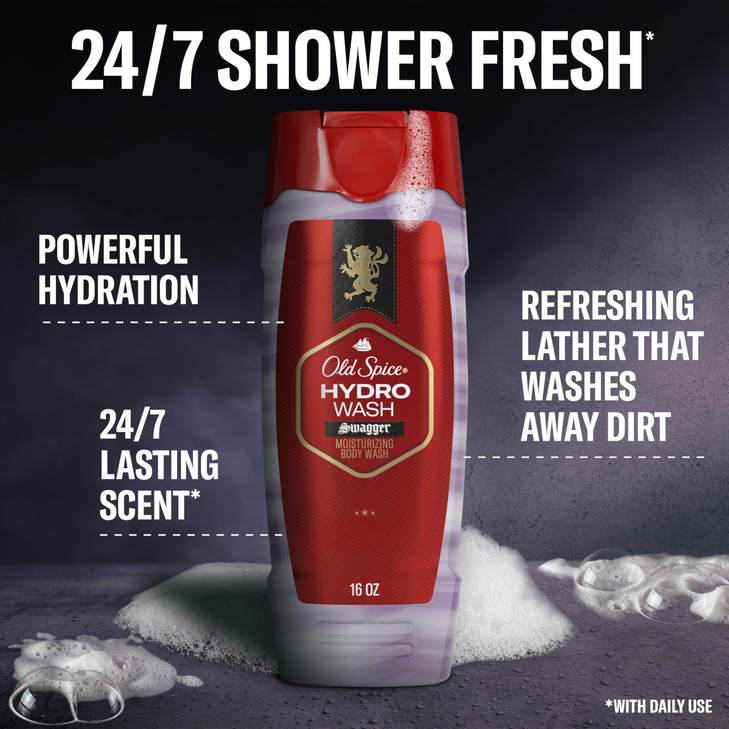 Old Spice Moisturizing Body Wash for Men Hydro Wash 2in1 Long Lasting Scent Deep Hydration 247 Shower Fresh Smoother Swa