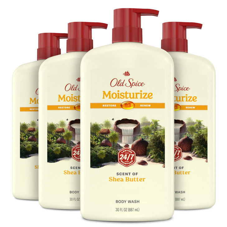 Old Spice Cleansing Body Wash for Men 247 Shower Fresh with Lasting Scent Restore Renew Gentle on Skin Vitamin B3 Moistu
