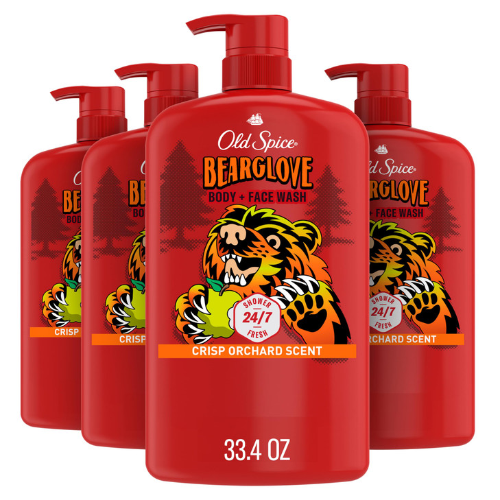 Old Spice Cleansing Body Wash for Men 3X Defense 247 Shower Fresh with Lasting Scent 2in1 Body Face Wash Bearglove with