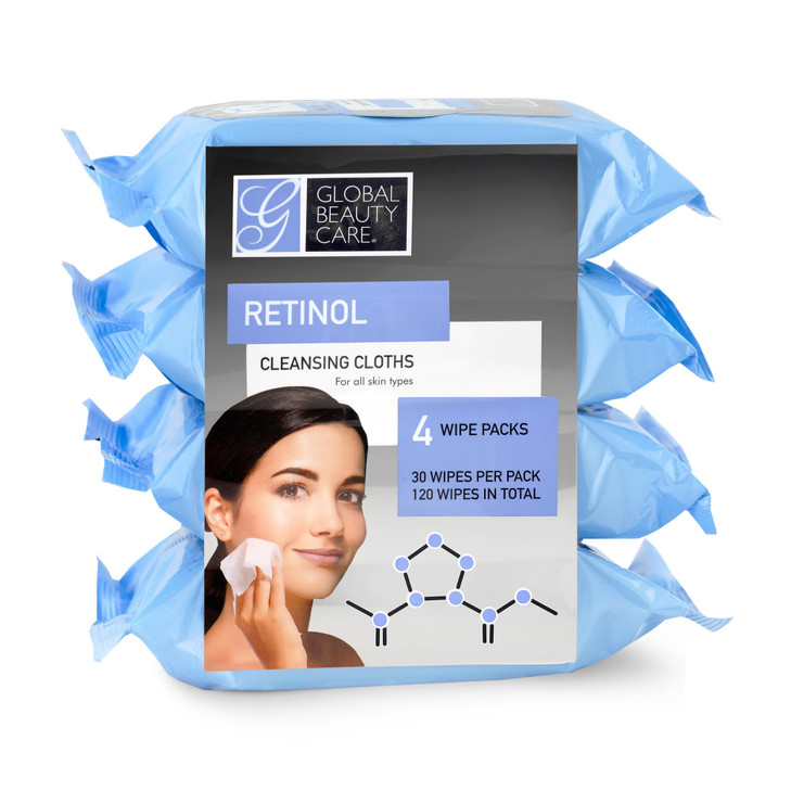 Global Beauty Care Makeup Remover Wipes 120 Count Retinol