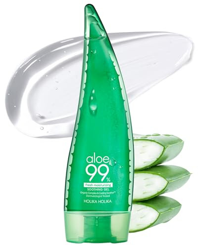 HOLIKA HOLIKA Aloe Fresh Moisture Soothing Gel Face Body Moisturizer Fermented Aloe and Cica Hydrating Cooling Hypoaller