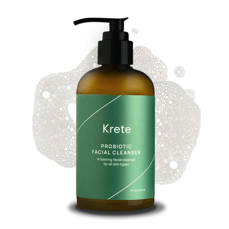 krete Probiotic Facial Cleanser 30Second Routine for Glowing Healthy Skin 8 Ounces of Perfect Care for All Skin Types