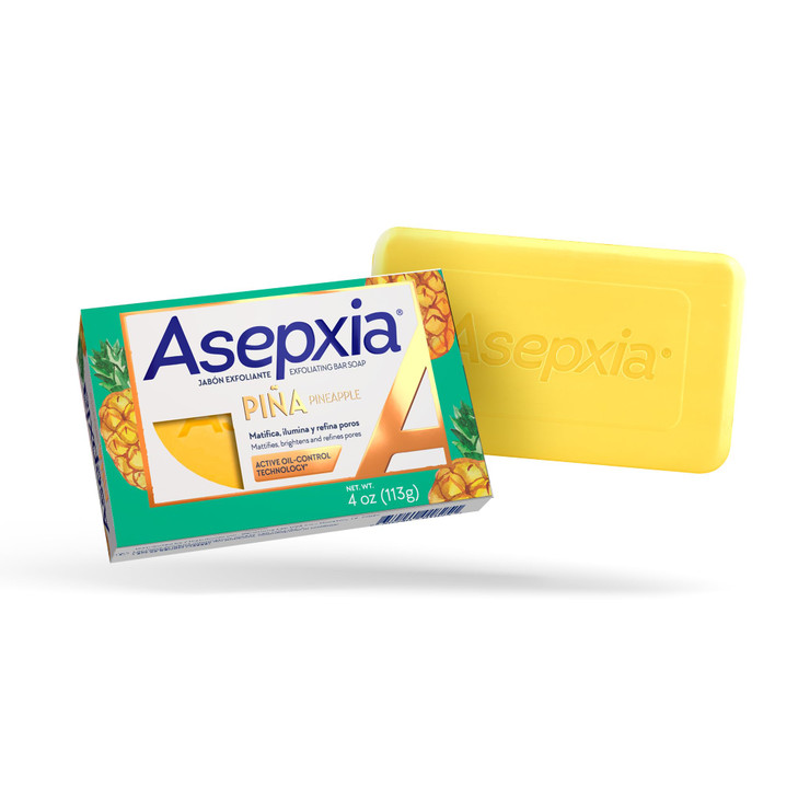 Asepxia Bar Soap NonAbrasive Exfoliating Facial Cleanser with Natural Pineapple Enzyme Agave Extract Pore Purifying Brig