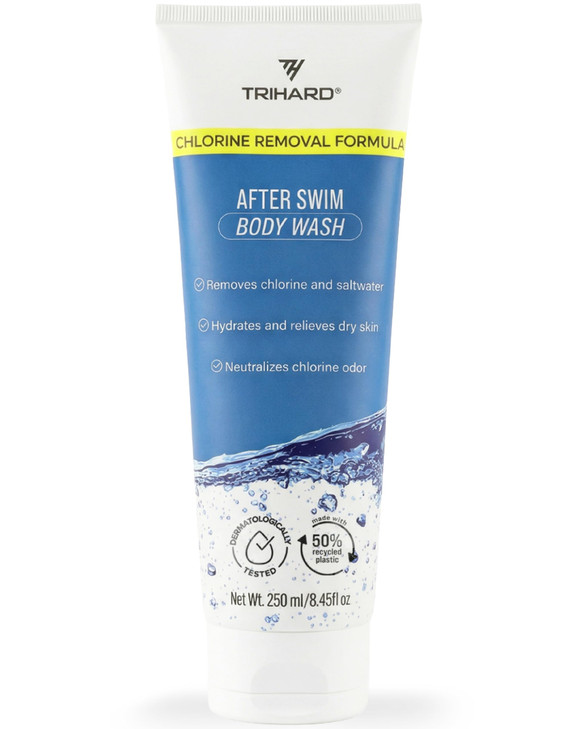 TRIHARD Chlorine Removal Body Wash Protects and Hydrates Sensitive Skin from Pool and Ocean Pool Essentials for Post Swi