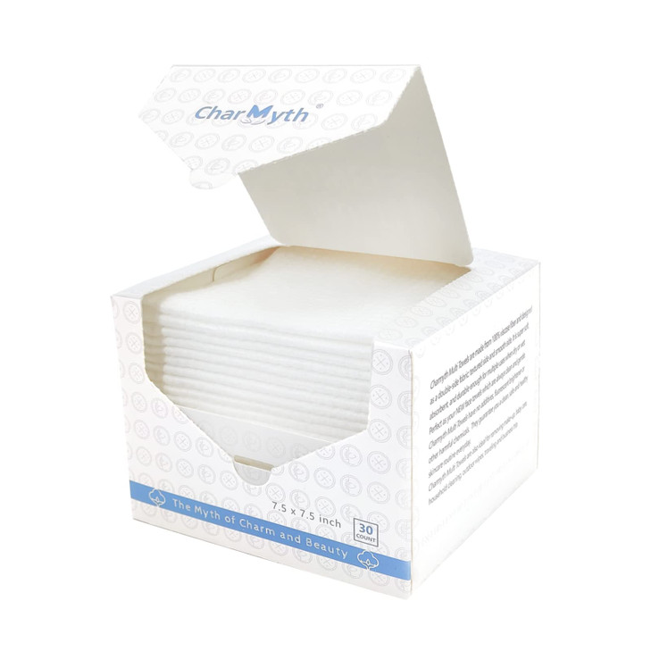 Charmyth Disposable Face Towels 30 Count Extra Thick Soft SkinFriendly Makeup Remover Wipes Organic CrueltyFree Degradab