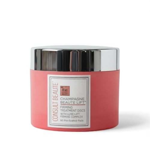 Consult Beaute Champagne Lift Face Firming Treatment Pads Rejuvenate Sagging Skin Exfoliates and Smoothes Lines Wrinkles