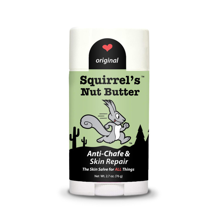 Squirrels Nut Butter Anti Chafe Stick All Natural Chafe Prevention Skin Care for Athletes Runners Adventurers Thighs Arm