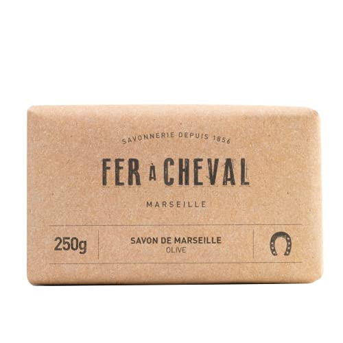 Fer Cheval Pure Olive Toilet Marseille Soap Bar Authentic Savon De Marseille Natural and Hypoallergenic French Olive Oil
