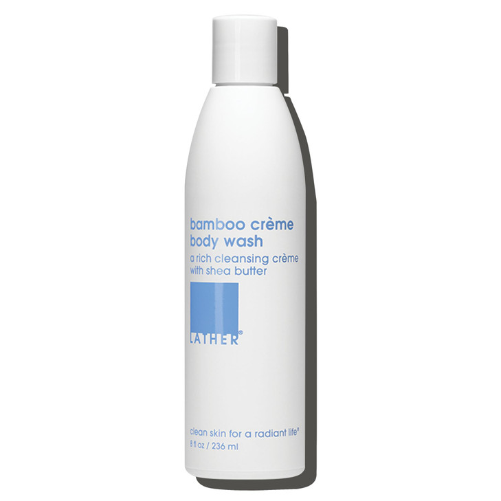LATHER Bamboo Crme Natural Body Wash 8 fl oz Shower Gel Cleanser Gentle Body Soap Essential Oils Bamboo Shea Butter Lave